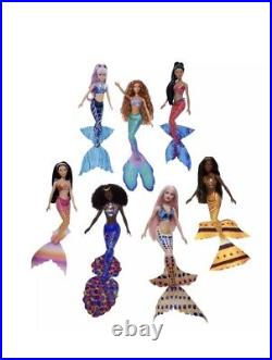 Disney The Little Mermaid Live Action Ultimate Ariel Sisters 7 Pack Doll Set New