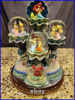 Disney The Little Mermaid Musical Snowglobe RARE. Daughters of Triton, lights up