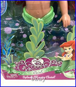 Disney The Little Mermaid Splash Magic Ariel Doll Color Change Hair 2009 New
