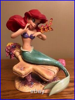 Disney WDCC Ariel LITTLE MERMAID Figurine Seahorse Surprise COA Signed By ARIEL