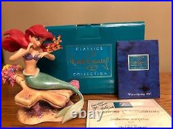 Disney WDCC Ariel LITTLE MERMAID Figurine Seahorse Surprise COA Signed By ARIEL