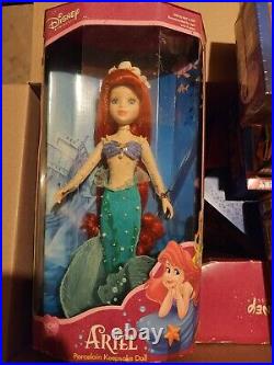 Disney's The Little Mermaid Ariel Porcelain Doll Brass Key NRFB