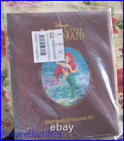 Disney's The Little Mermaid Storybook Ornament Set New