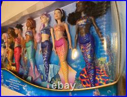 Disney the Little Mermaid Live Action Fashion Doll Family Seven Pack Mattel Disney the Little Mermaid Live Action Fashion Doll Family Seven Pack Mattel