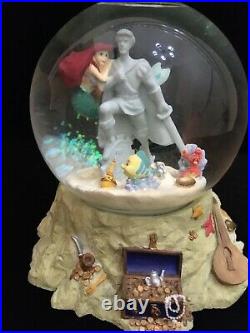 Disneys The Little Mermaid Snowglobe of Ariel with Prince Eric Statute