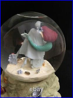 Disneys The Little Mermaid Snowglobe of Ariel with Prince Eric Statute