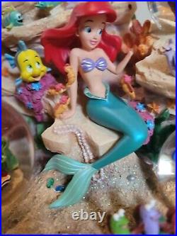 Disneystore LITTLE MERMAID Slowglobe UNDER THE SEA Musical Multi Globe Ariel