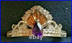 Enchanted Disney Fine Jewellery Amethyst & Diamond Ariel Ring Little Mermaid