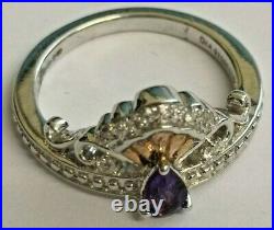 Enchanted Disney Fine Jewellery Amethyst & Diamond Ariel Ring Little Mermaid