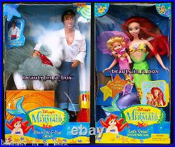 Eric Max Gift Set & Let's Swim! Ariel MerBaby The Little Mermaid Disney Doll VG