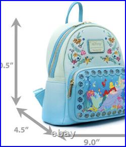 Exclusive DISNEY? Loungefly Little Mermaid Ariel Mini Backpack New NWT
