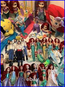 HUGE Mattel Disney Princess The Little Mermaid Ariel Eric Melody Doll Lot RARE