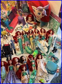 HUGE Mattel Disney Princess The Little Mermaid Ariel Eric Melody Doll Lot RARE