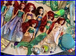 HUGE Mattel Disney Princess The Little Mermaid Ariel Eric Melody Doll Lot RARE