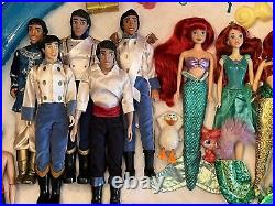 HUGE Mattel Disney Princess The Little Mermaid Ariel Eric Melody Doll Lot RARE