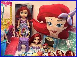 HUGE Mattel Disney Princess The Little Mermaid Ariel Eric Melody Doll Lot RARE