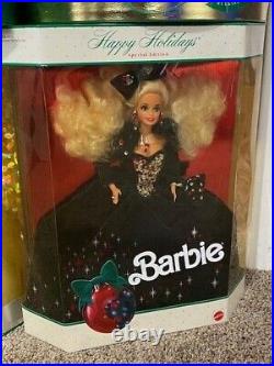 Holiday Barbie Lot of 6 1989-1993 + Tyco Little Mermaid Holiday Ariel Doll (NIB)