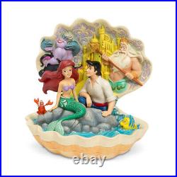 Jim Shore Disney Traditions -The Little Mermaid in Shell Scene Seashell Scenario