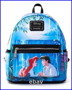 LOUNGEFLY DISNEY THE LITTLE MERMAID KISS THE GIRL MINI BACKPACK NEW With Tag