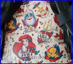 LOUNGEFLY x Disney Ariel Little Mermaid Tattoo Mini Backpack Princess