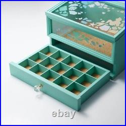Little Mermaid Ariel Collection Case Jewelry Box Disney Green from Japan New