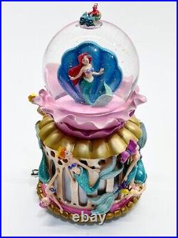 Little Mermaid Ariel & Daughters Of Triton Snow globe Disney Store Musical MIB