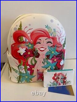 Little Mermaid Ariel Floral mini backpack withWallet Danielle Nicole BN withtags