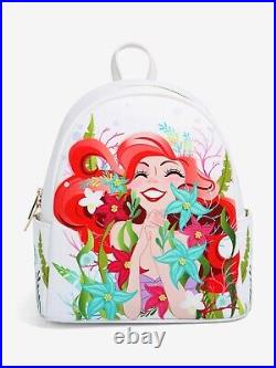 Little Mermaid Ariel Floral mini backpack withWallet Danielle Nicole BN withtags