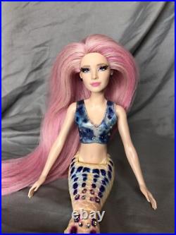 Little Mermaid Ariel's Sister Caspia Human Hair Reroot OOAK Designer doll LE Little Mermaid Ariel's Sister Caspia Human Hair Reroot OOAK Designer doll LE