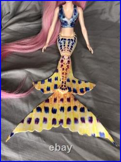 Little Mermaid Ariel's Sister Caspia Human Hair Reroot OOAK Designer doll LE Little Mermaid Ariel's Sister Caspia Human Hair Reroot OOAK Designer doll LE