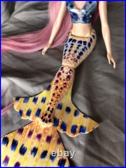 Little Mermaid Ariel's Sister Caspia Human Hair Reroot OOAK Designer doll LE Little Mermaid Ariel's Sister Caspia Human Hair Reroot OOAK Designer doll LE
