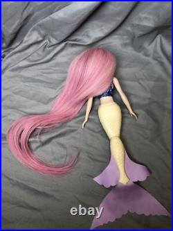 Little Mermaid Ariel's Sister Caspia Human Hair Reroot OOAK Designer doll LE Little Mermaid Ariel's Sister Caspia Human Hair Reroot OOAK Designer doll LE