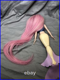 Little Mermaid Ariel's Sister Caspia Human Hair Reroot OOAK Designer doll LE Little Mermaid Ariel's Sister Caspia Human Hair Reroot OOAK Designer doll LE