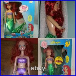 Little Mermaid Disney Ariel Doll Lot Princess OG 1990 + 2020 + Tyco Pullstring