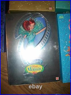 Lot of 2 Disney Film Premiere Ariel The Little Mermaid Doll 1st & 2nd Mulan