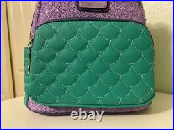 Loungefly Ariel Sequin Under The Sea Little Mermaid Mini Backpack Exclusive Nwt