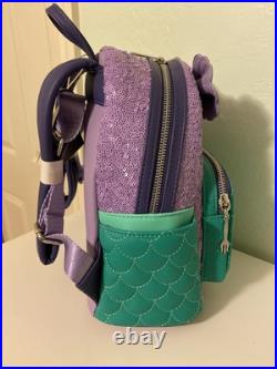 Loungefly Ariel Sequin Under The Sea Little Mermaid Mini Backpack Exclusive Nwt