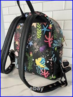 Loungefly Disney Ariel The Little Mermaid All Over Print Mini Backpack NWOT