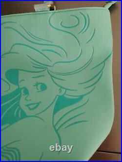 Loungefly Disney Ariel The Little Mermaid Aqua Tote Purse Bag AS IS SEE PICS