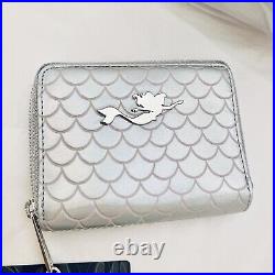 Loungefly Disney Ariel The Little Mermaid Clear Tote Sequin Shell Wallet NEW