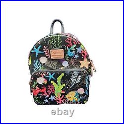 Loungefly Disney Ariel The Little Mermaid Mini Backpack Flounder Sebastian NWT