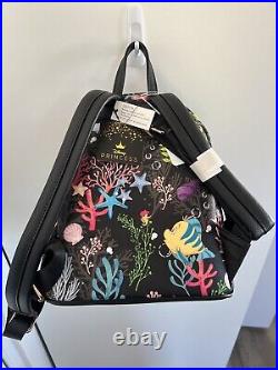 Loungefly Disney Ariel The Little Mermaid Mini Backpack Flounder Sebastian NWT