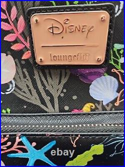 Loungefly Disney Ariel The Little Mermaid Mini Backpack Flounder Sebastian NWT