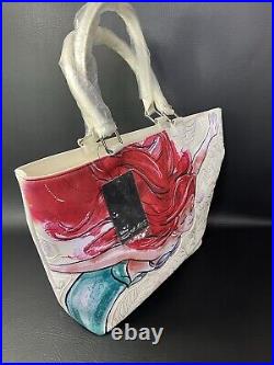 Loungefly Disney Little Mermaid Ariel Embroidered Tote Bag Purse & Wallet Loungefly Disney Little Mermaid Ariel Embroidered Tote Bag Purse & Wallet