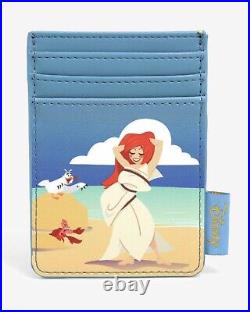 Loungefly Disney Little Mermaid Ariel & Eric Beach Backpack, Cardholder, Pin SET