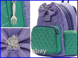 Loungefly Disney Little Mermaid Ariel Princess Sequin Series Mini Backpack New
