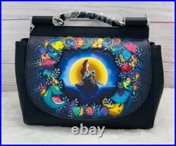 Loungefly Disney Little Mermaid Ariel Under the Sea Black Crossbody Bag Purse Loungefly Disney Little Mermaid Ariel Under the Sea Black Crossbody Bag Purse