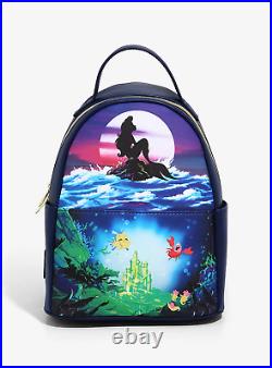 Loungefly Disney Little Mermaid Ariel on Rock Silhoutte Mini Backpack