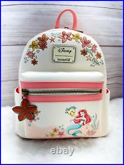 Loungefly Disney Little Mermaid Floral Princess Ariel Mini Backpack BoxLunch NWT