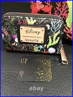 Loungefly Disney Little Mermaid Flounder Undersea Mini Backpack & Cardholder Loungefly Disney Little Mermaid Flounder Undersea Mini Backpack & Cardholder